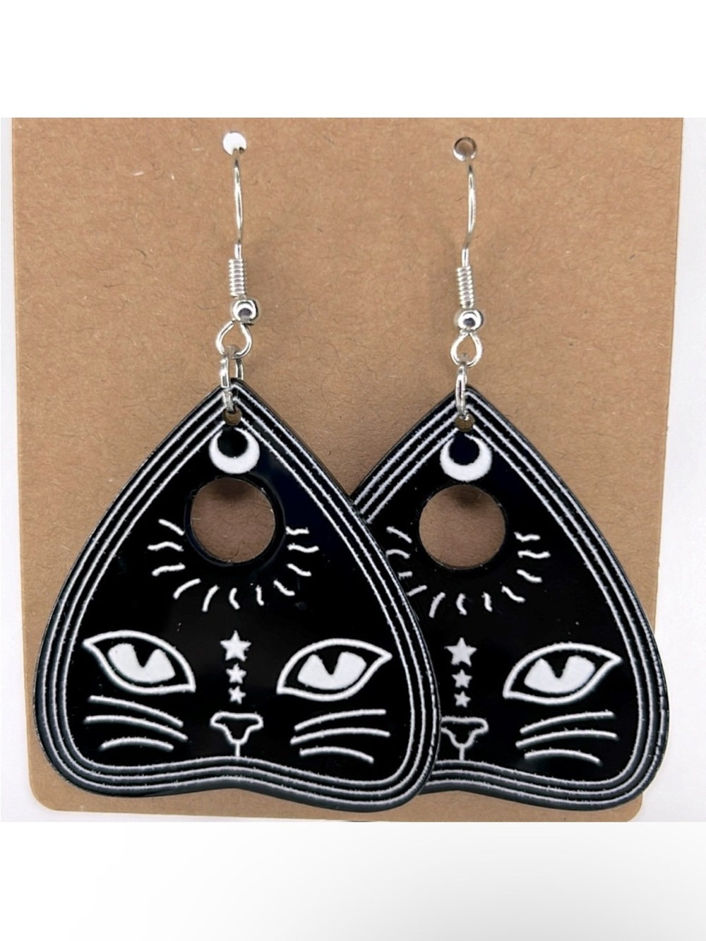 Ouija Board Planchette Acrylic Earrings Fashion Jewelry